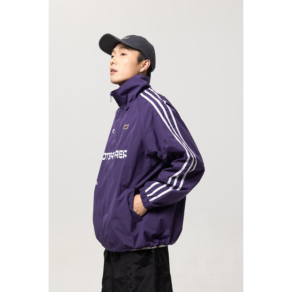 Unisex Jacket Retro Sports Casual Stand Collar Coat Men's and Women's Same Loose Autumn Jacket