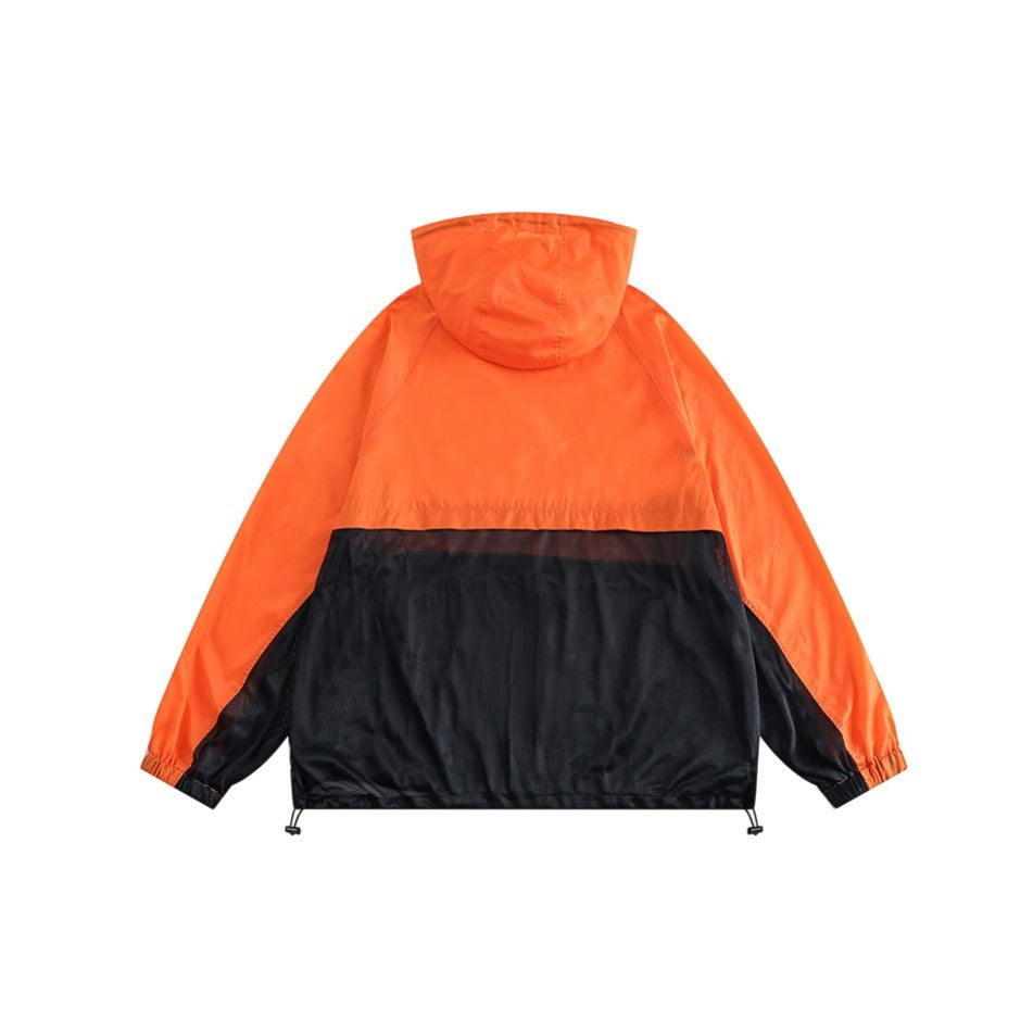 Unisex Jacket Summer Hooded Sports Jacket Men's and Women's Couple's Tops Loose Multicolor Jacket