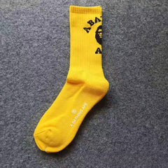 Bape Socks Men's and Women's Sports Socks with Towel Bottom