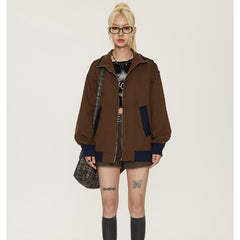 Unisex Jacket Vintage Loose Lapel Jacket for Men and Women Spring and Autumn Coat