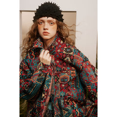 Unisex Jacket Vintage Loose Lapels Jacket Overalls