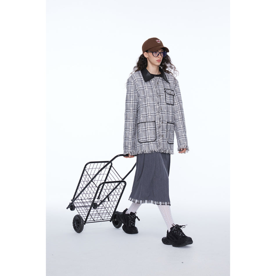 Unisex Jacket Autumn Retro Lapels Jacket Baggy Coat