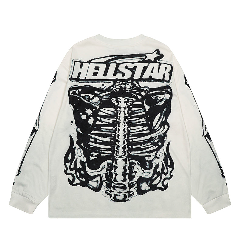 Hellstar Long Sleeve Shirts Hip-hop loose oversize