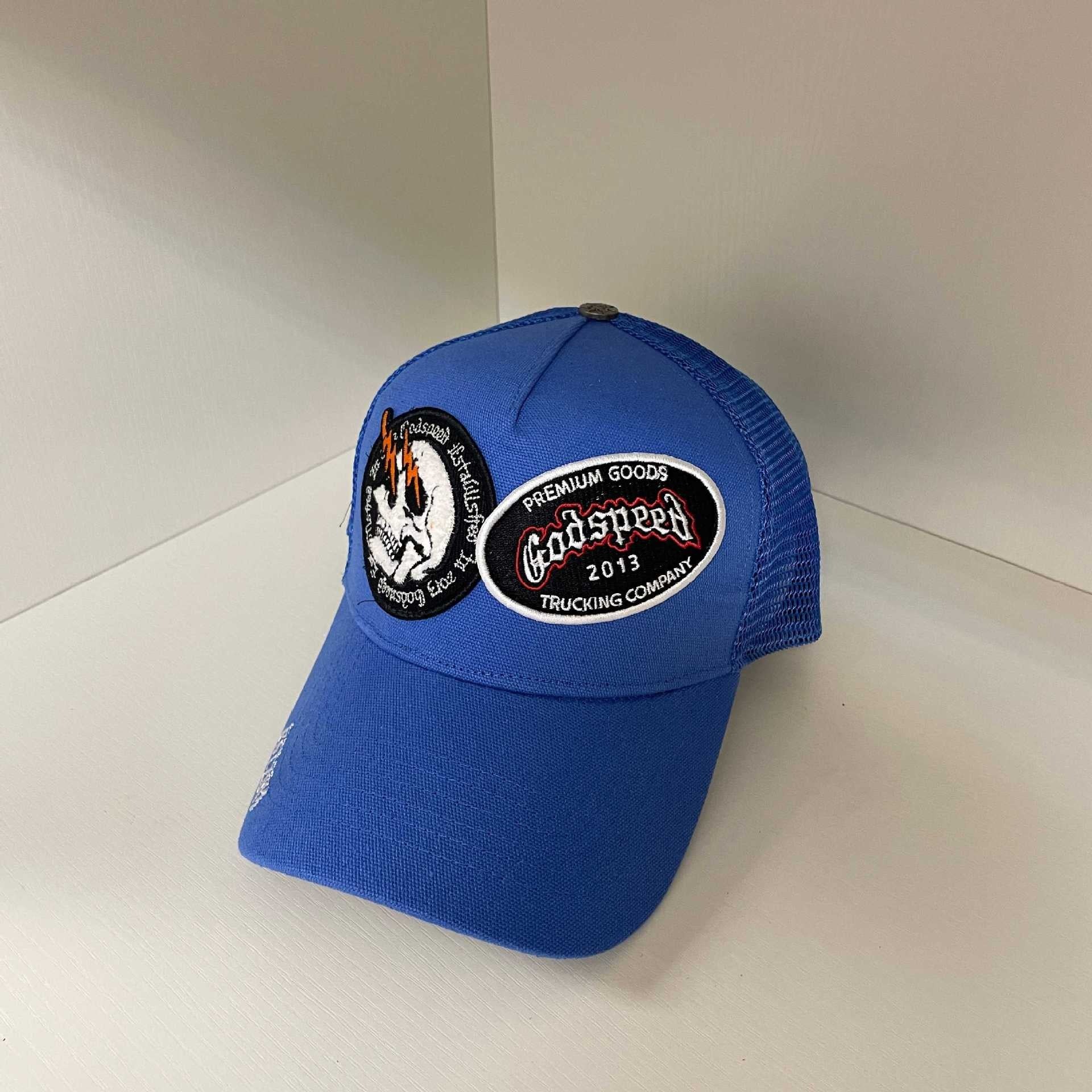 Godspeed hat caps Skull letter embroidered baseball cap Bent brim hat Men's and women's peaked