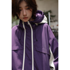 Unisex Jacket Shell Jacket Windproof Hood Jacket