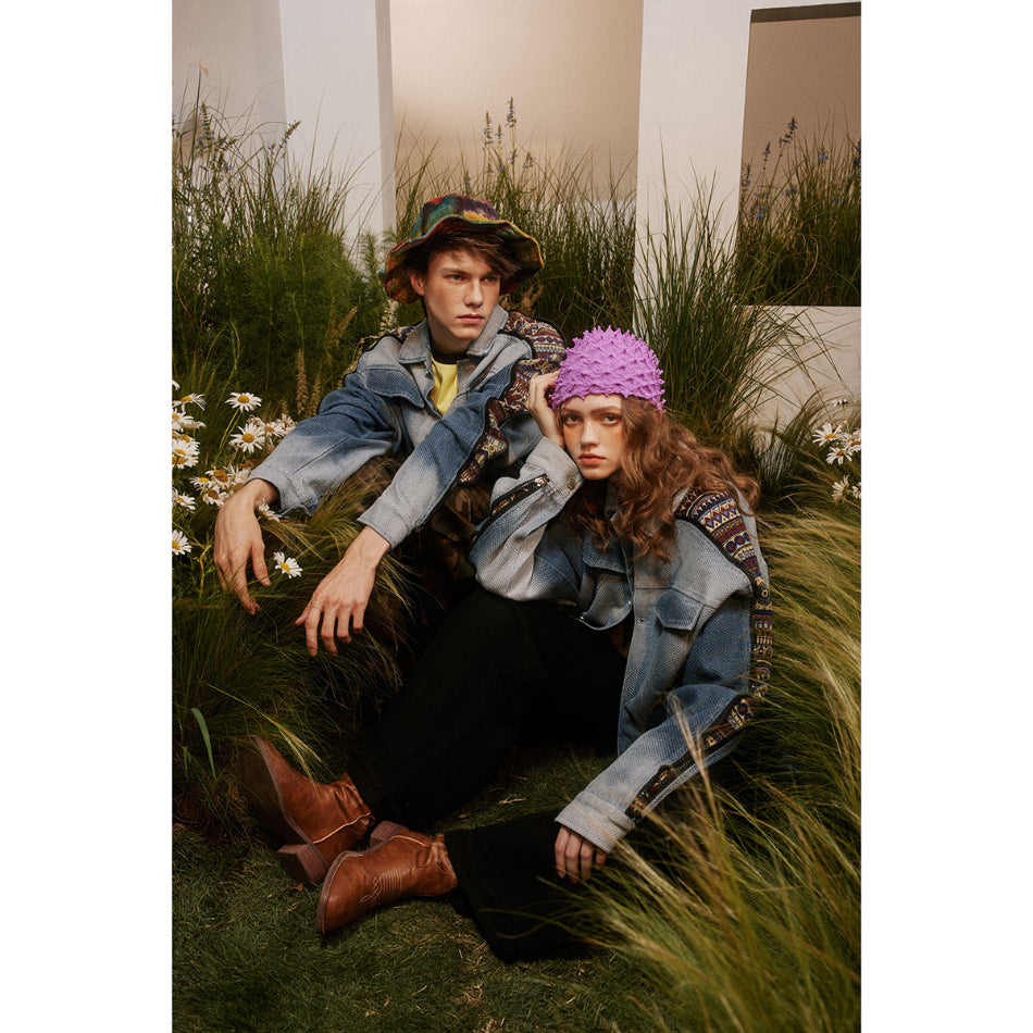 Unisex Jacket Retro Washed Jacket Men and Women Loose Lapels Autumn Coat