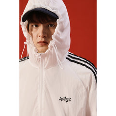 Unisex Jacket Vintage Sports Jacket Loose Hooded Sunscreen Coat