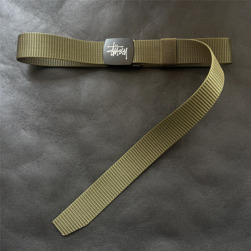 Stussy Belt Canvas Belt Nylon Casual Braided Belt