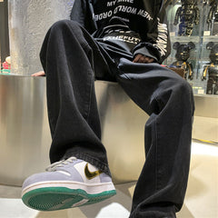 Men Jeans Wide Leg Jeans Men Autumn and Winter Loose Retro Pants
