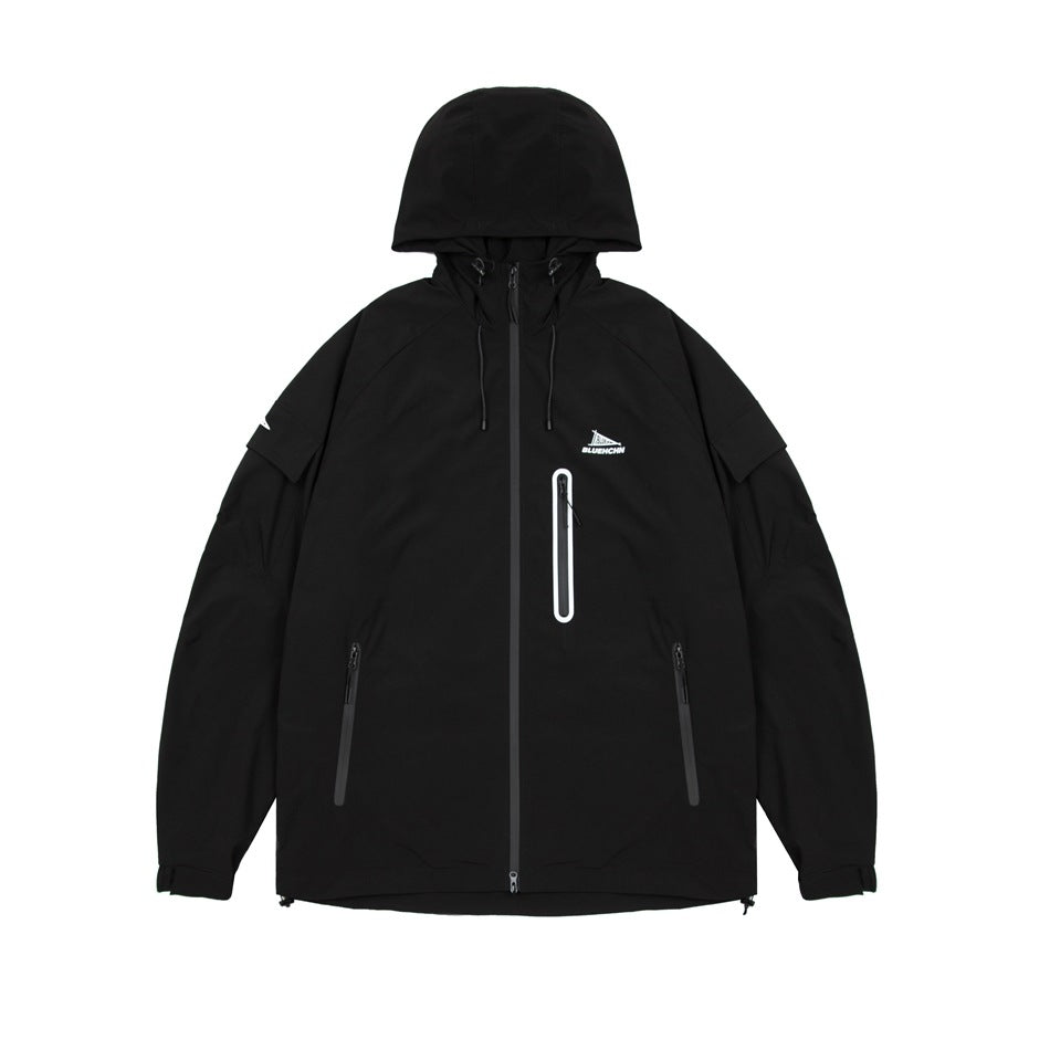 Unisex Jacket Spring and Autumn Mechanical Style Jacket Windproof Tooling Outdoor Jacket Coat