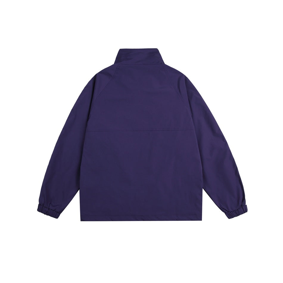 Unisex Jacket Retro Sports Casual Stand Collar Coat Men's and Women's Same Loose Autumn Jacket