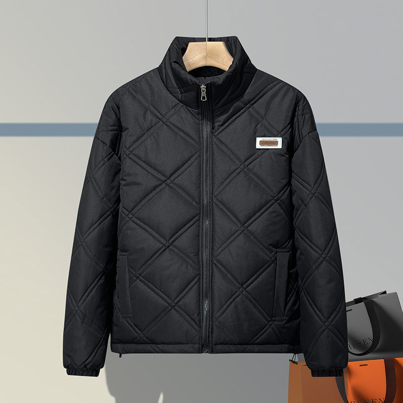 Mens Vintage Jackets Loose Plaid Vintage Padded Jacket