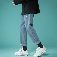 Men Jeans Summer Loose Summer Hip Hop Straight-Leg Pants Pants