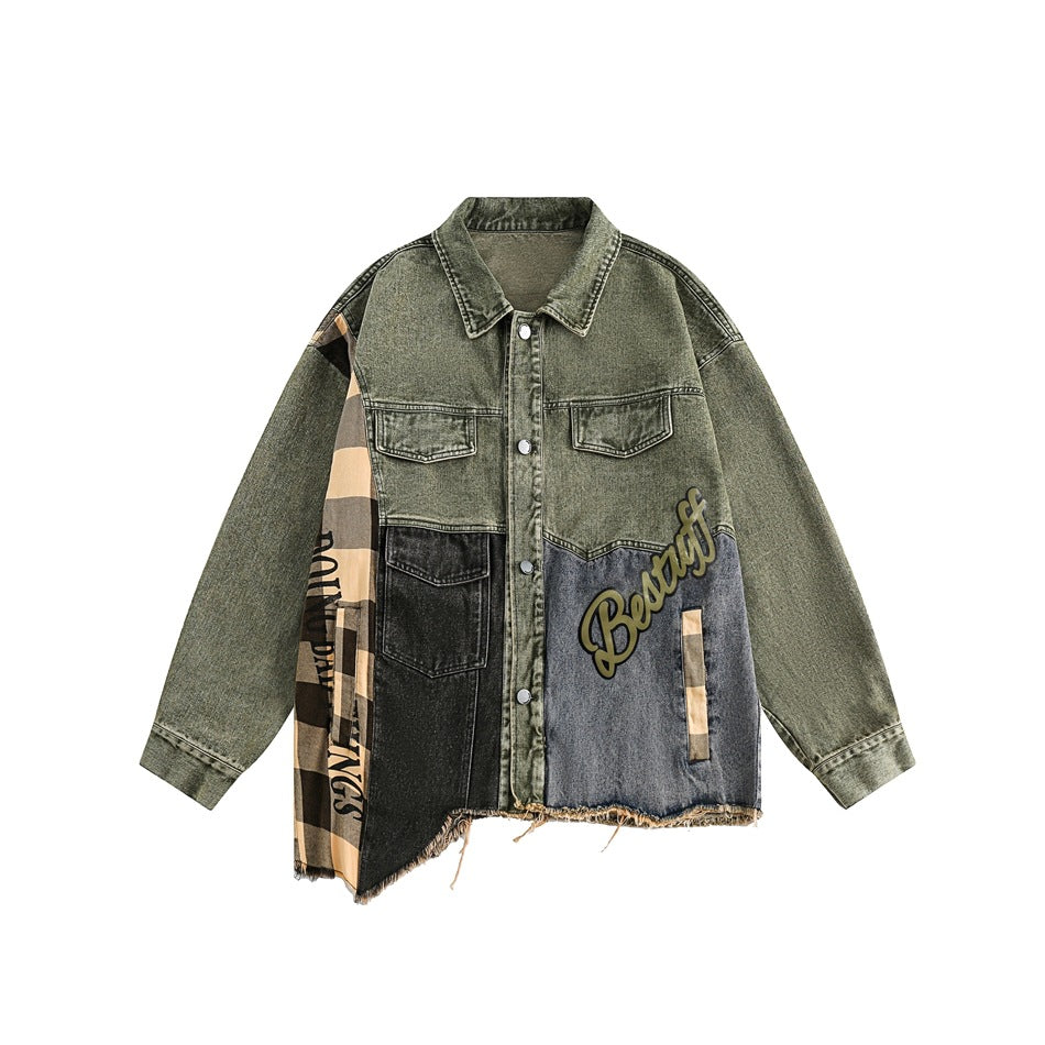 Unisex Jacket Vintage Denim Jacket for Men and Women Couple Washed Jacket Coat