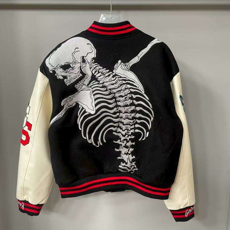 Godspeed Jacket  Baseball Jersey Jacket Embroidered Loose Stand Up Collar