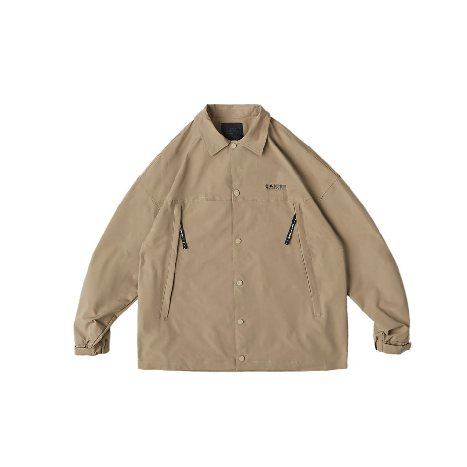Unisex Jacket Loose Lapels Coach Jacket Men's Cargo Coat