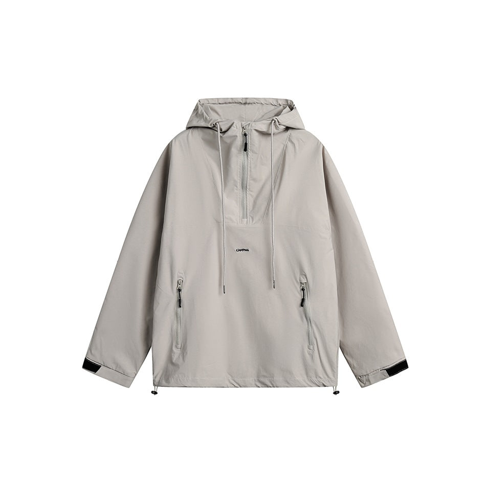 Unisex Jacket Black Warrior Mechanical Style Coat Hooded Jacket Shell Jacket