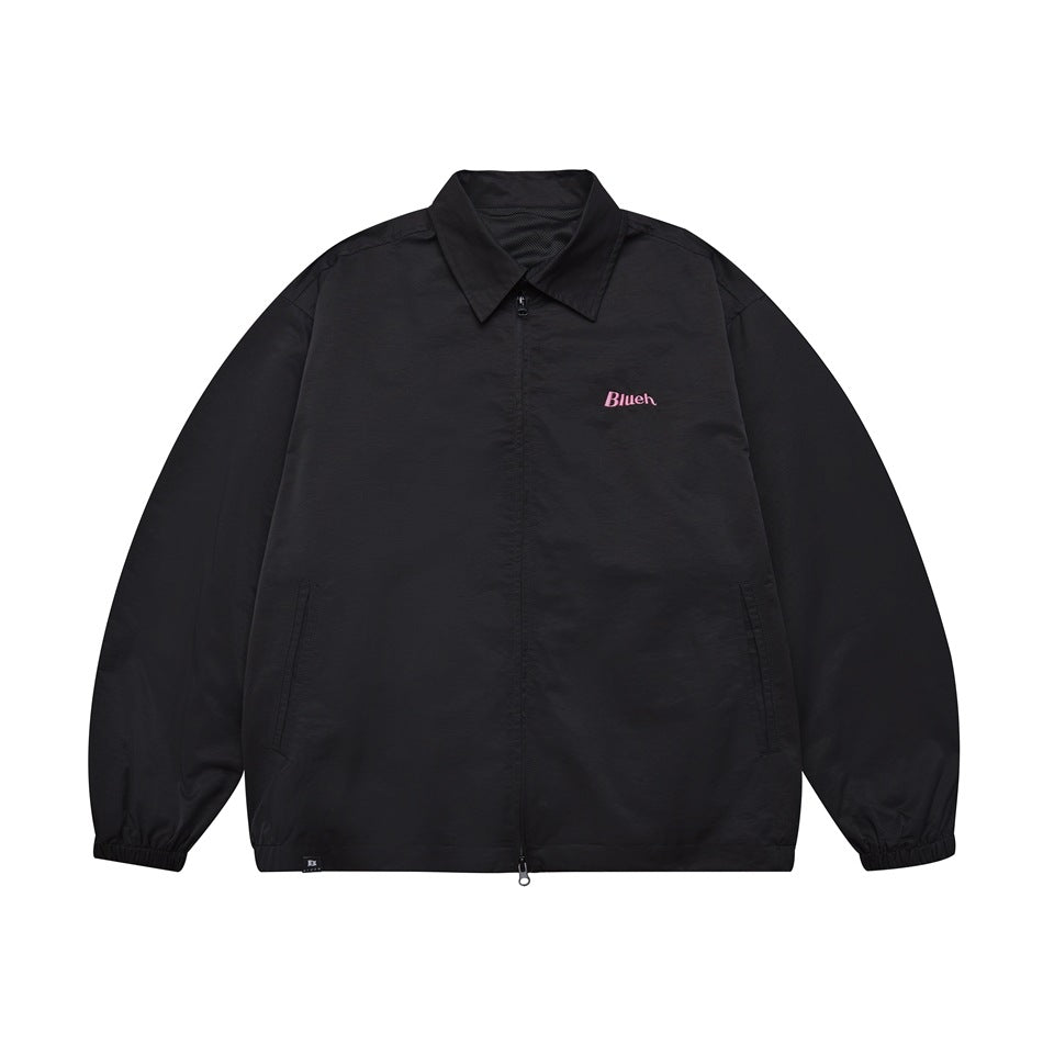 Unisex Jacket Retro Lapels Coach Jacket Men's Loose Spring and Autumn Coat