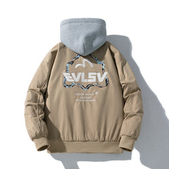 Mens Vintage Jackets Spring Baseball Suit Flight Suit Hooded Embroidered Jacket