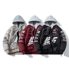 Mens Vintage Jackets Vintage Embroidered Baseball Jacket Flight Jacket