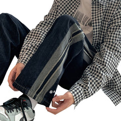 Men Jeans Loose Straight Jeans Wide Leg Pants