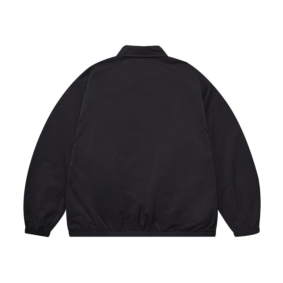 Unisex Jacket Retro Lapels Coach Jacket Men's Loose Spring and Autumn Coat