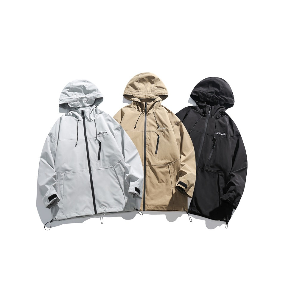 Unisex Jacket Mechanical Style Outdoor Jacket Coat Hooded Hooded Jacket