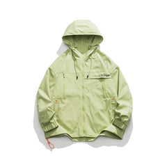 Unisex Jacket Windproof Shell Jacket Jacket Men's and Women's Loose Casual Mechanical Style Hooded Jacket