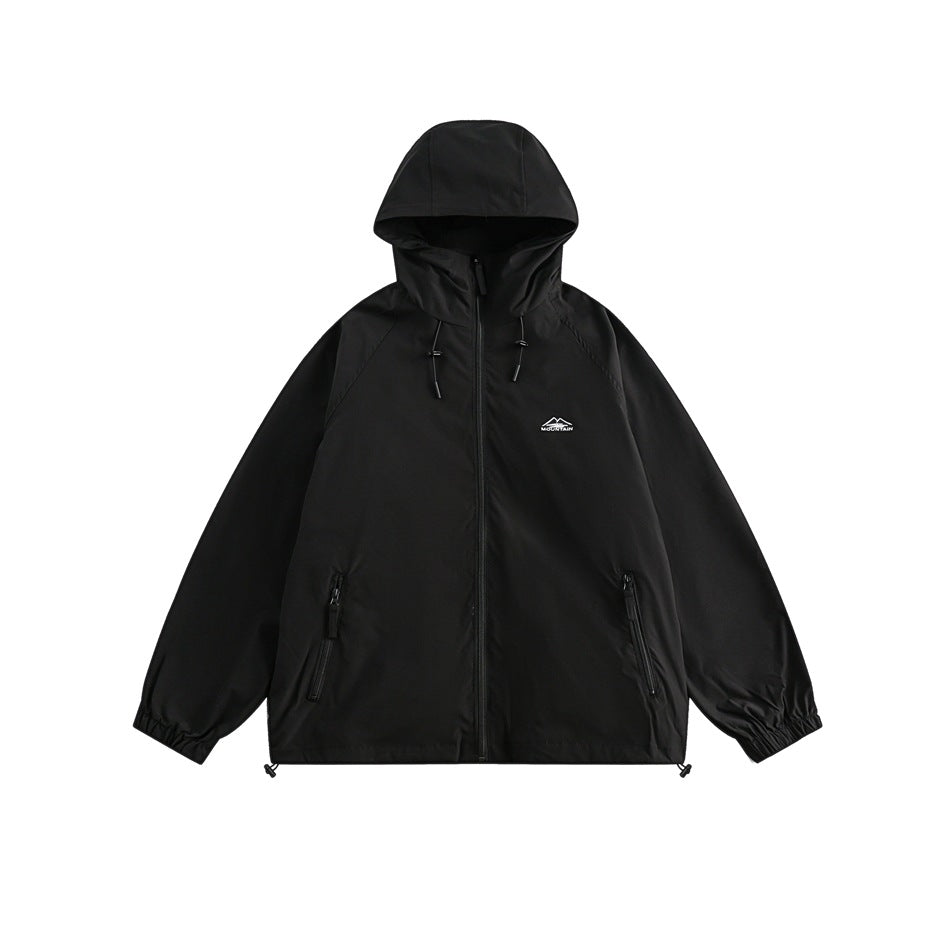 Unisex Jacket Retro Mechanical Style Shell Jacket Boys Hooded Jacket