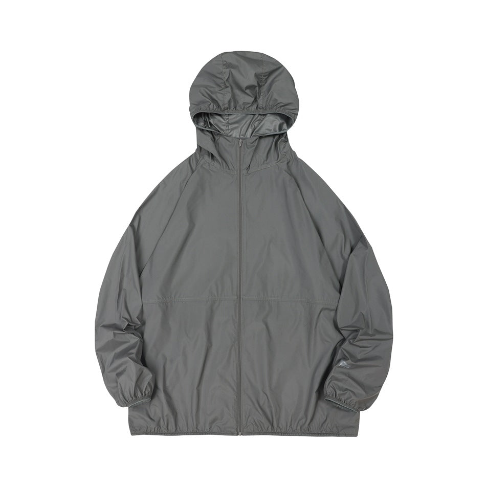 Unisex Jacket Summer Thin Hooded Sports Jacket Loose Jacket Sun-Protective Clothing