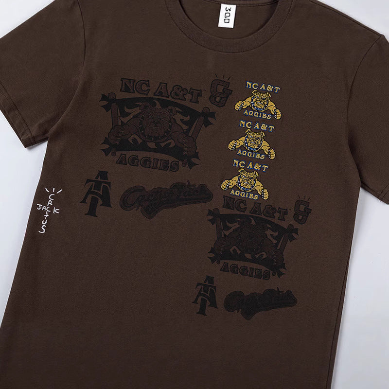 Travis Scott T-Shirt TRAVIS SCOTT Short Sleeve Summer KAWS Hip Hop T-Shirt