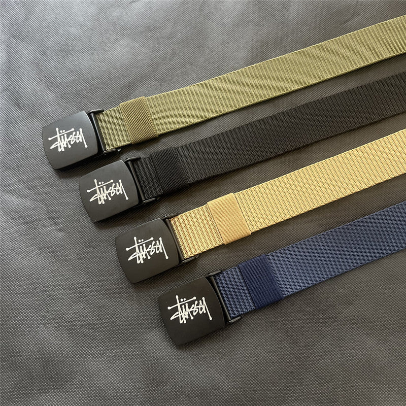 Stussy Belt Canvas Belt Nylon Casual Braided Belt
