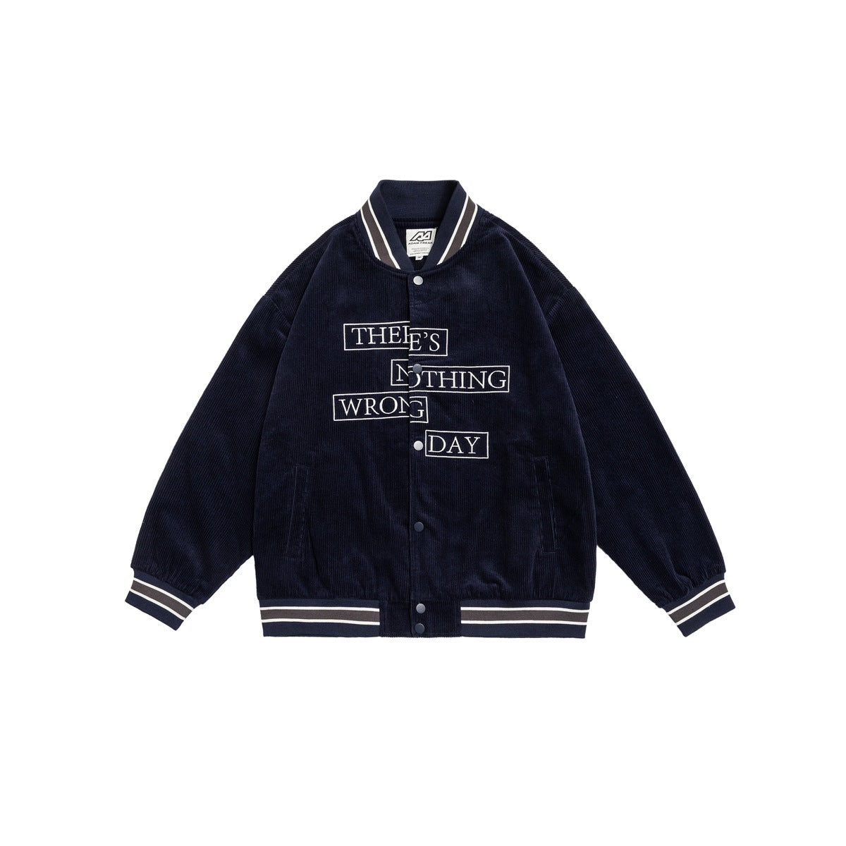 Unisex Jacket Vintage Baseball Uniform Jacket Men's and Women's Loose Embroidered Corduroy Jacket