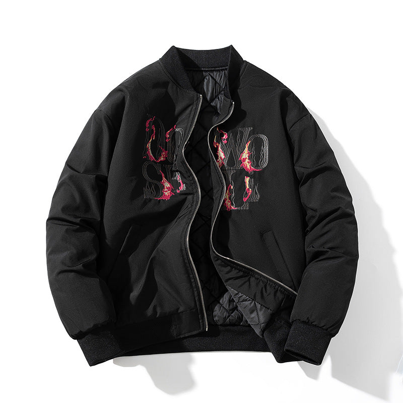 Mens Vintage Jackets Autumn/Winter Embroidered Jackets Vintage Baseball Uniforms