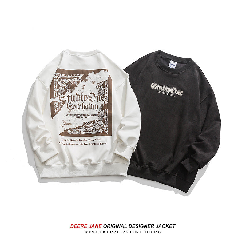 Men Pullover Hoodie Spring Sweater Men American Style Loose All-Match