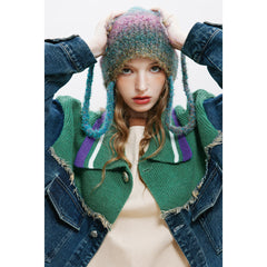 Unisex Jacket Lapel Denim Jacket