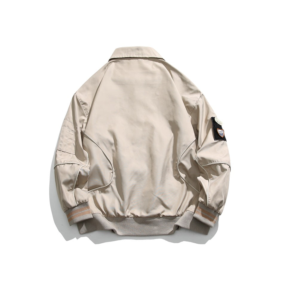 Unisex Jacket Vintage Overalls Jacket Loose Lapels Jacket
