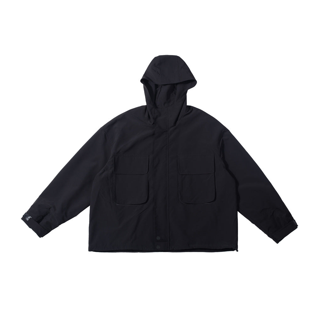 Unisex Jacket Hooded Hooded Jacket Male Spring and Autumn Coat