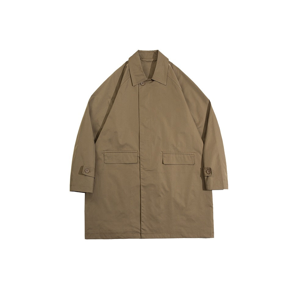 Unisex Jacket Retro Workwear Mid-Length Loose Fall Winter Coat