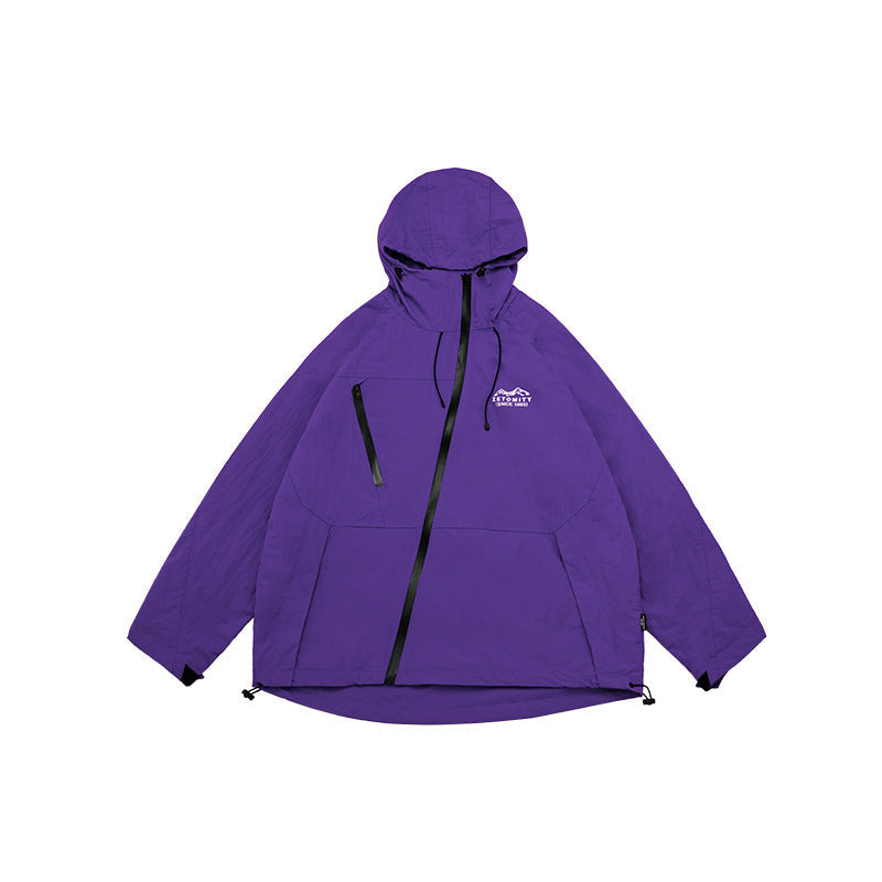 Unisex Jacket Loose Outdoor Hooded Jacket Shell Jacket