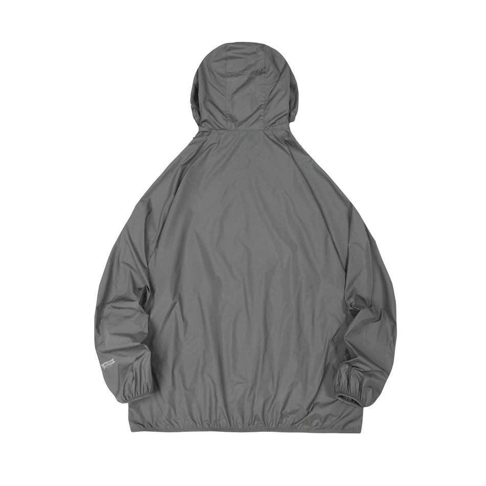 Unisex Jacket Summer Thin Hooded Sports Jacket Loose Jacket Sun-Protective Clothing