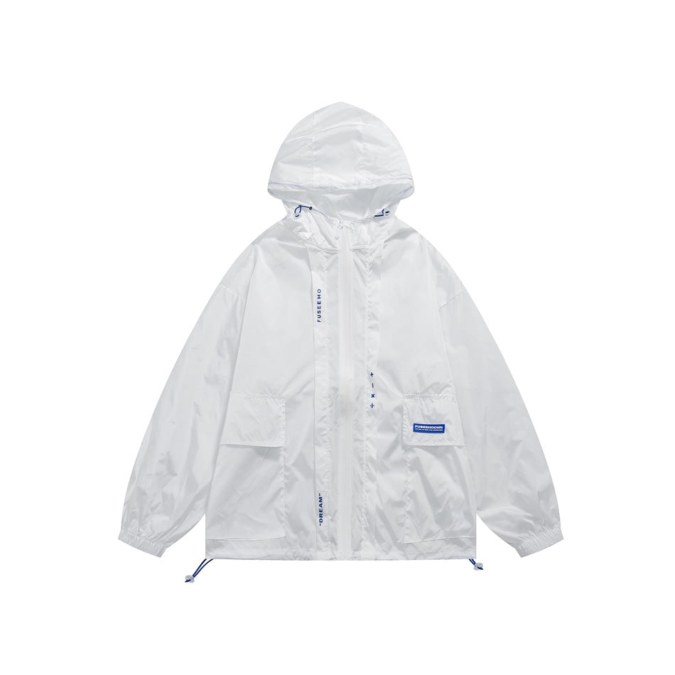 Unisex Jacket Hooded Hooded Jacket Jacket Men and Women Shell Jacket