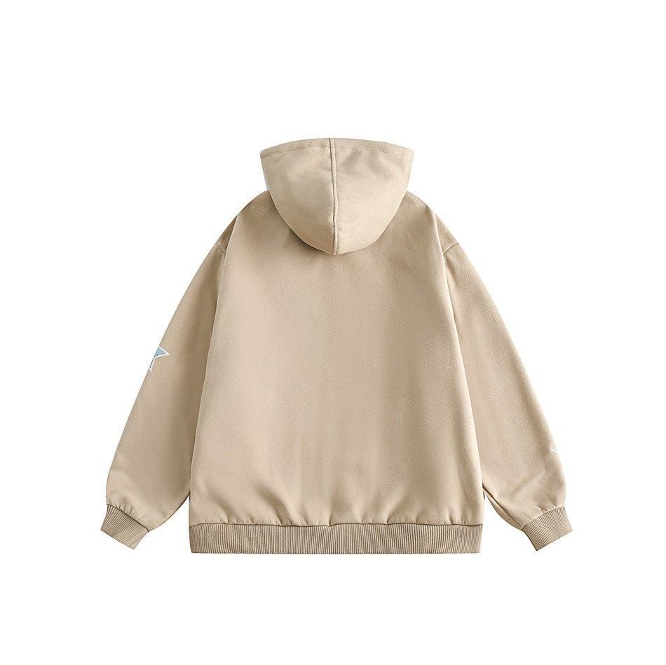 Unisex Jacket Vintage Casual Jacket Men's and Women's Hoodie Spring and Autumn Coat