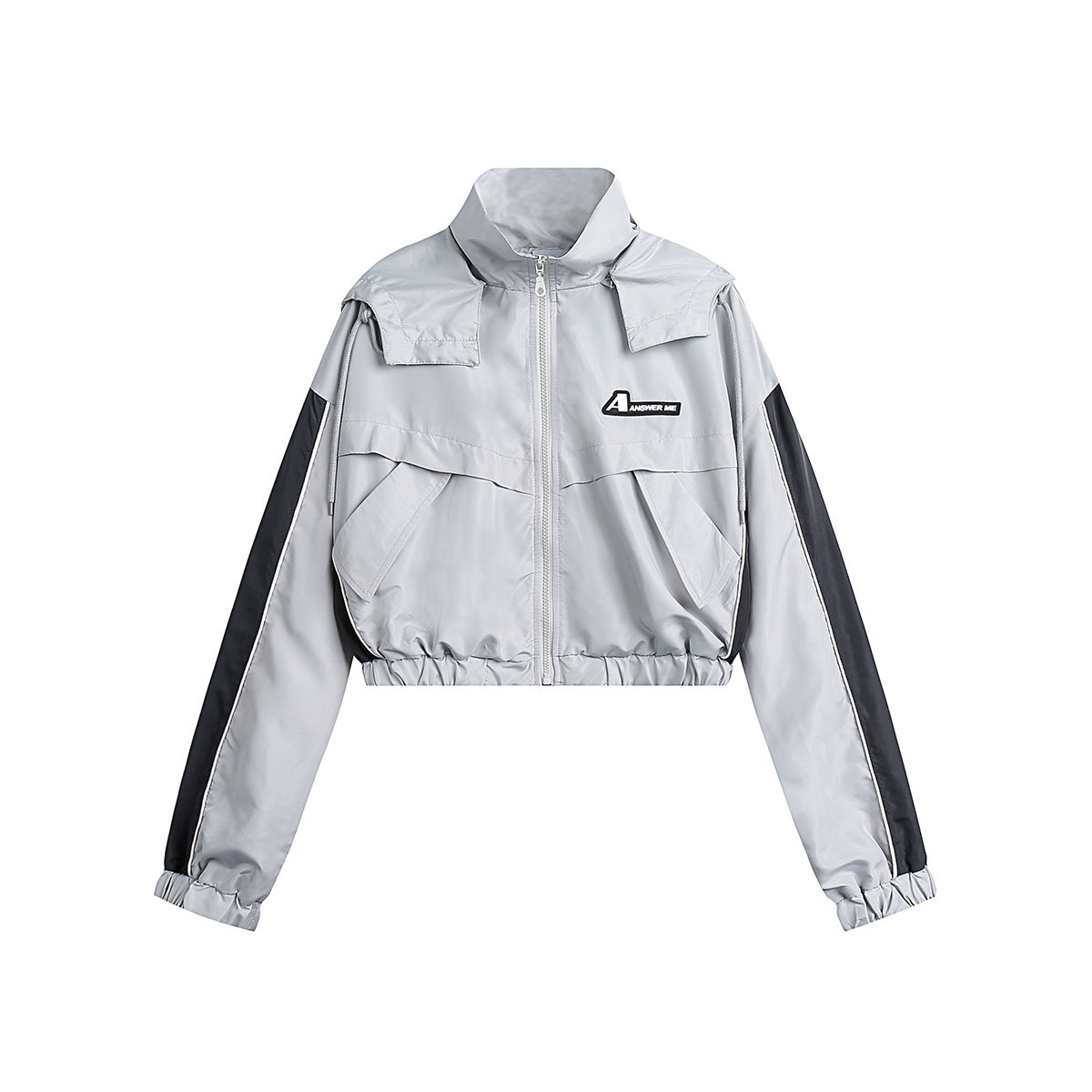 Unisex Jacket Retro Hooded Jacket Top Sports Zipper Coat