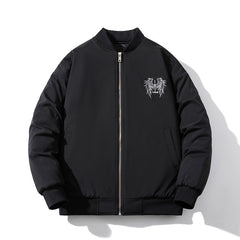 Mens Vintage Jackets Padded Jacket Embroidered Baseball Jacket Padded Jacket