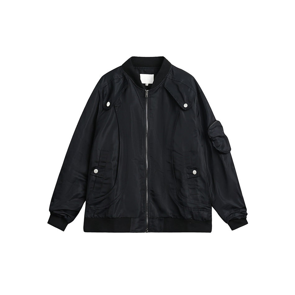 Unisex Jacket Vintage Flight Jacket Men's and Women's Loose Embroidered Jacket