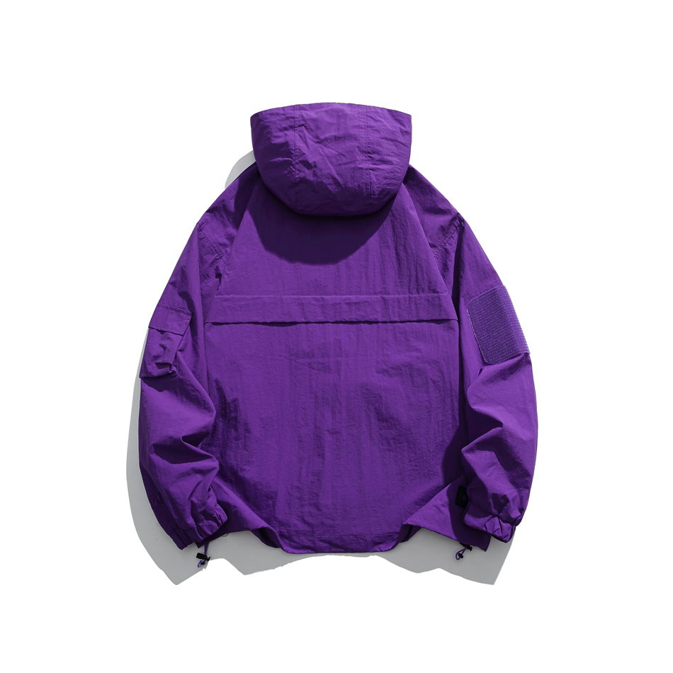 Unisex Jacket Jacket Loose Hooded Jacket Men and Women Couple Functional Style Jacket