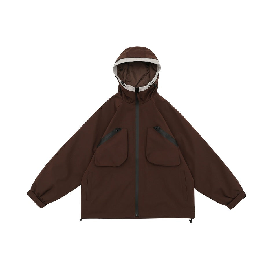 Unisex Jacket Three-Dimensional Pocket Shell Jacket Jacket Men and Women Loose Spring and Autumn Coat