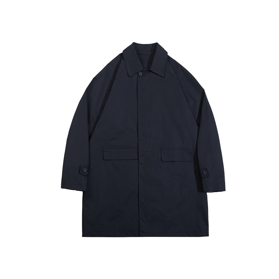Unisex Jacket Retro Workwear Mid-Length Loose Fall Winter Coat