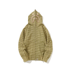 Bathing Ape Hoodie Full Print Sweater Cardigan Zip Hooded